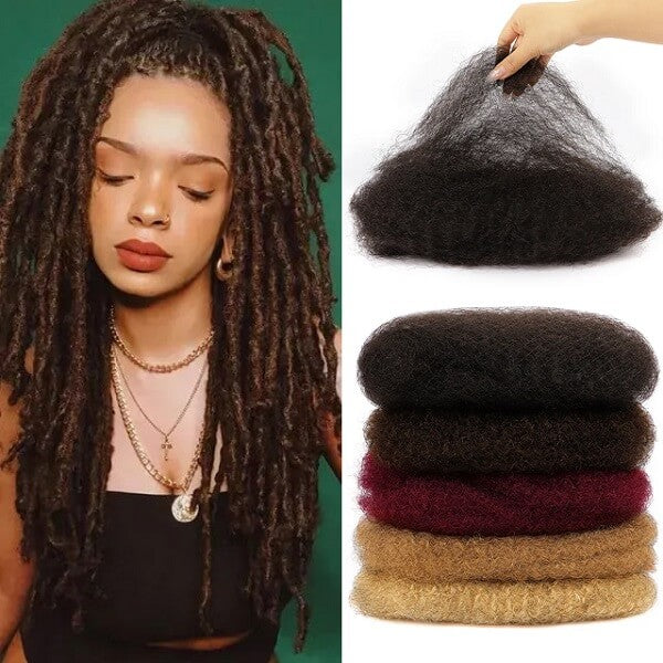 Afro Kinky Bulk Human Hair Extension For Braiding Twists Locs 50G/Pack -MBW43
