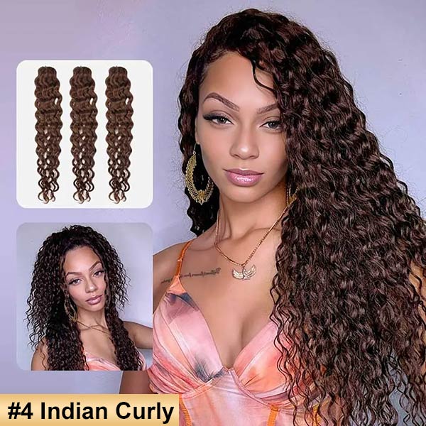 【Seamless Crochet Braids】#2 #4 #27 #30 Soft Feather Crochet Human Hair 1Pack Price (145-155G Half Head, Suggest Ordering 2Packs) MBW56