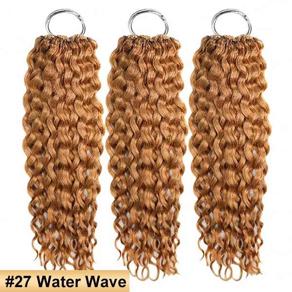 【Seamless Crochet Braids】#2 #4 #27 #30 Soft Feather Crochet Human Hair 1Pack Price (145-155G Half Head, Suggest Ordering 2Packs) MBW56