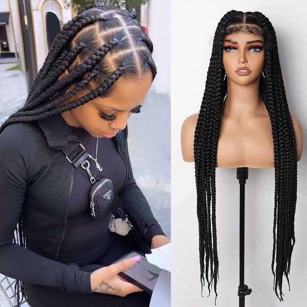 large box braided wig full hd lace