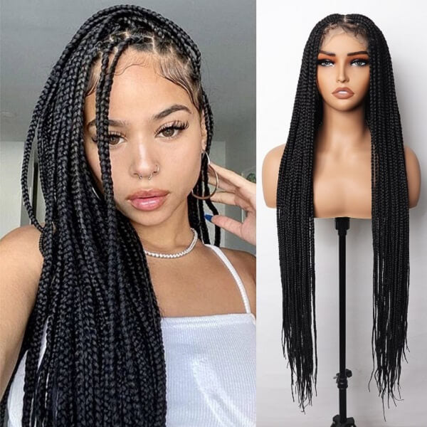 knotless box braided wig full hd lace