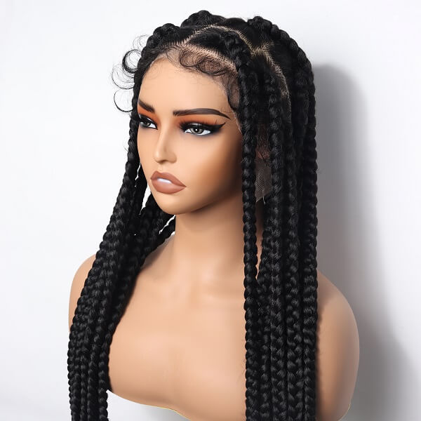 knotless jumbo box braids wig