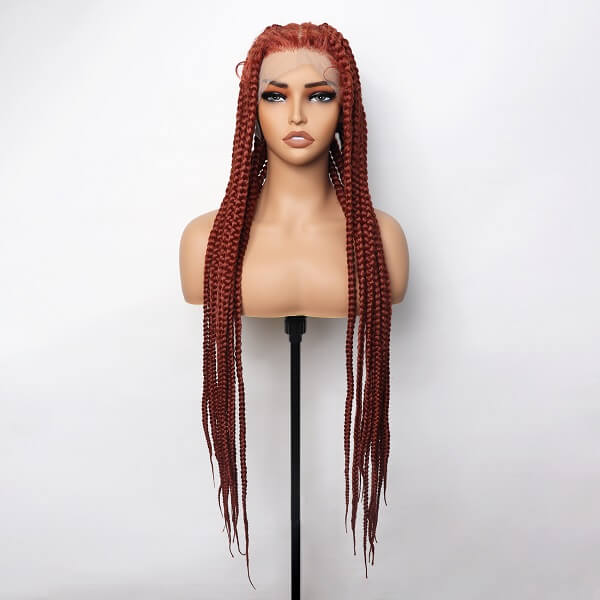 ginger knotless box braided wig