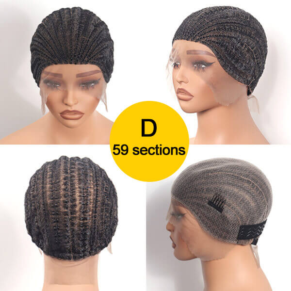 Full Lace Wig Cap For Crochet Box Braids Twists Braided Wig Cap For Braiding Boho Locs-MBW32