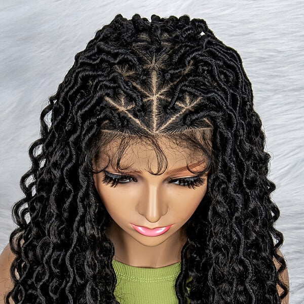 triangle locs braided wig