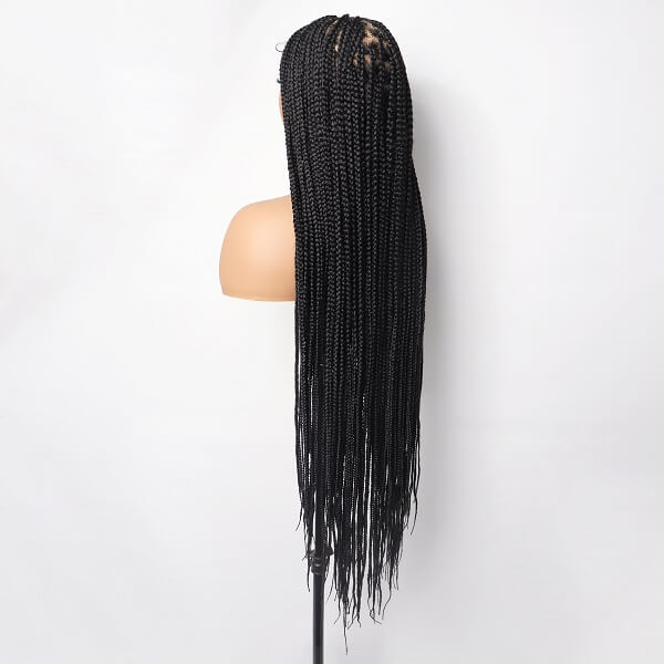 over hip length box braided wig