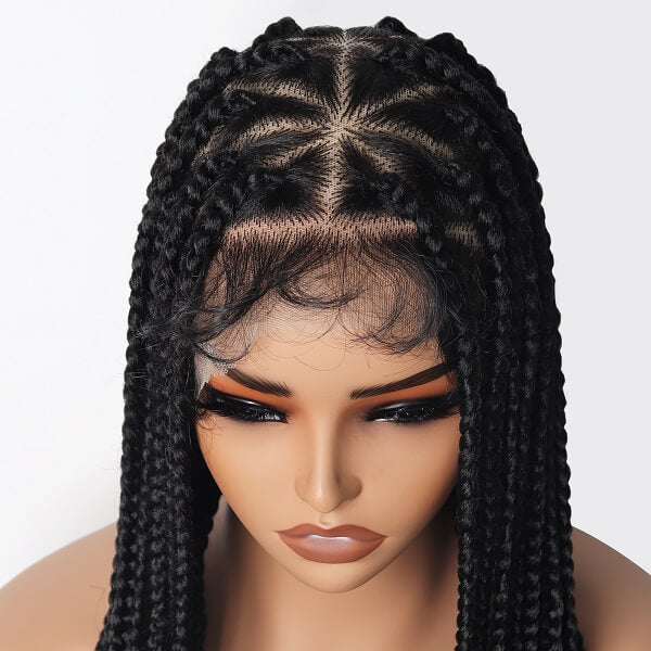 triangle knotless box braided wig